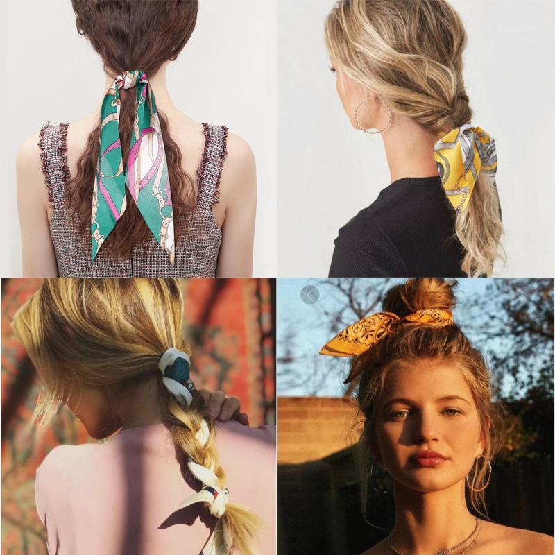 

Todorova Flower Print Hair Scarf Bow Scrunchies Ponytail Headband For Women Hair Accessories Bowknot Elastic Rope Hairbands1, 04