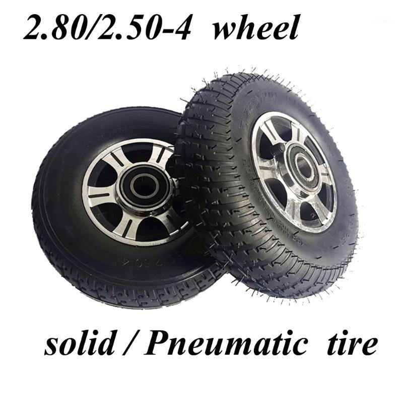 

2.80/2.50-4 Wheel Pneumatic&solid Tyre with Aluminum Alloy Rims for Robots Flat Cars Trolleys Modified Cars Electric Vehicles.1