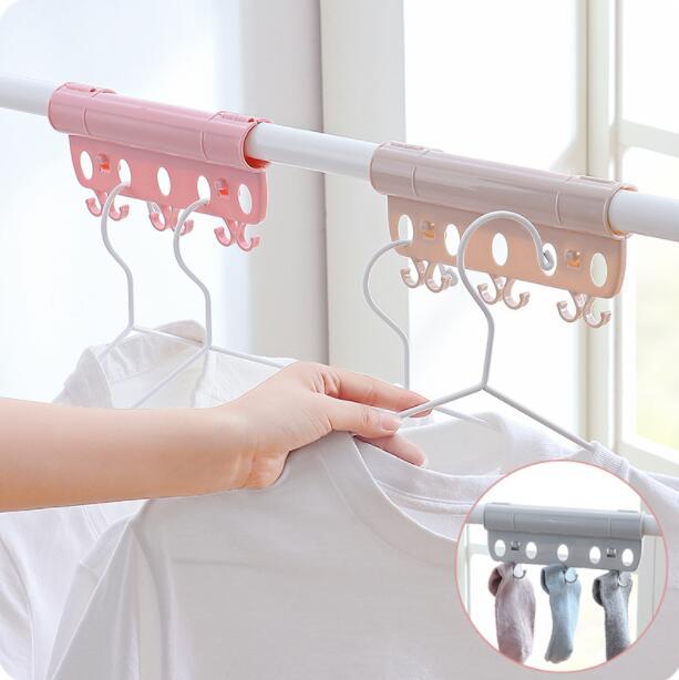 

Household Organizer Clothes Hanger Windproof Buckle 2 PCS/Lot Balcony Clothes Drying Rod Anti-slip Fixed Clip