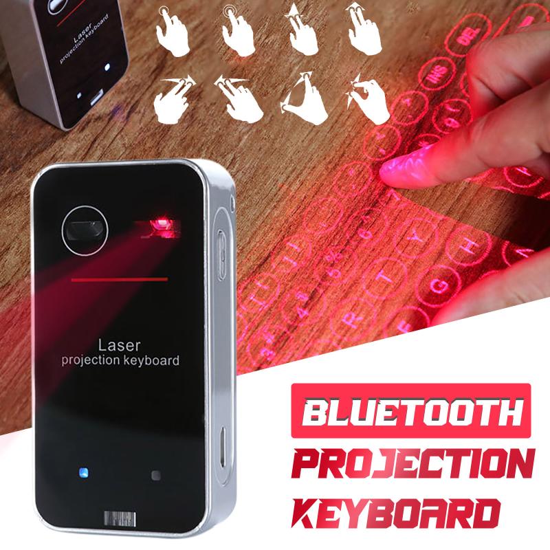 

Virtual Wireless Bluetooth Portable Projection Keyboard For Smart Phone PC Table Wholesale Professional Ultra-slim Wireless