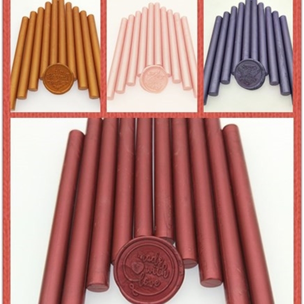 

New 6 colors 30pcs / pack round stick bar office supplies and wedding invitation card wax seal glue gun use Q1114