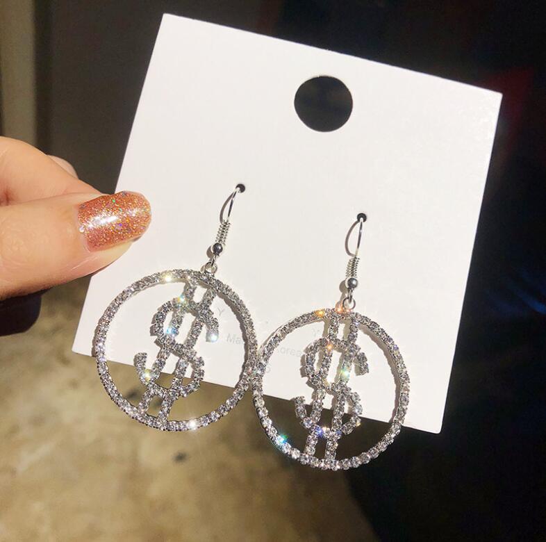 

Womens Bohemian Silver needle Earrings Silver needle Silver needle and diamond ear hook earrings Earrings women Girls Jewelry Gift XL103119