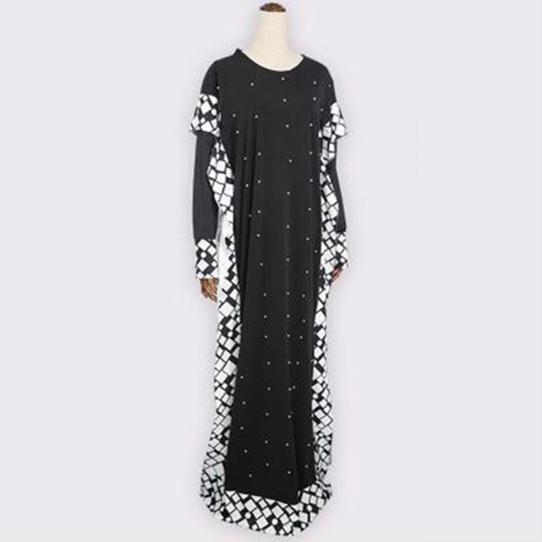 

Bubble Beads Solid Color Long-Sleeved Stretch Commuter Dress SizeOne Size