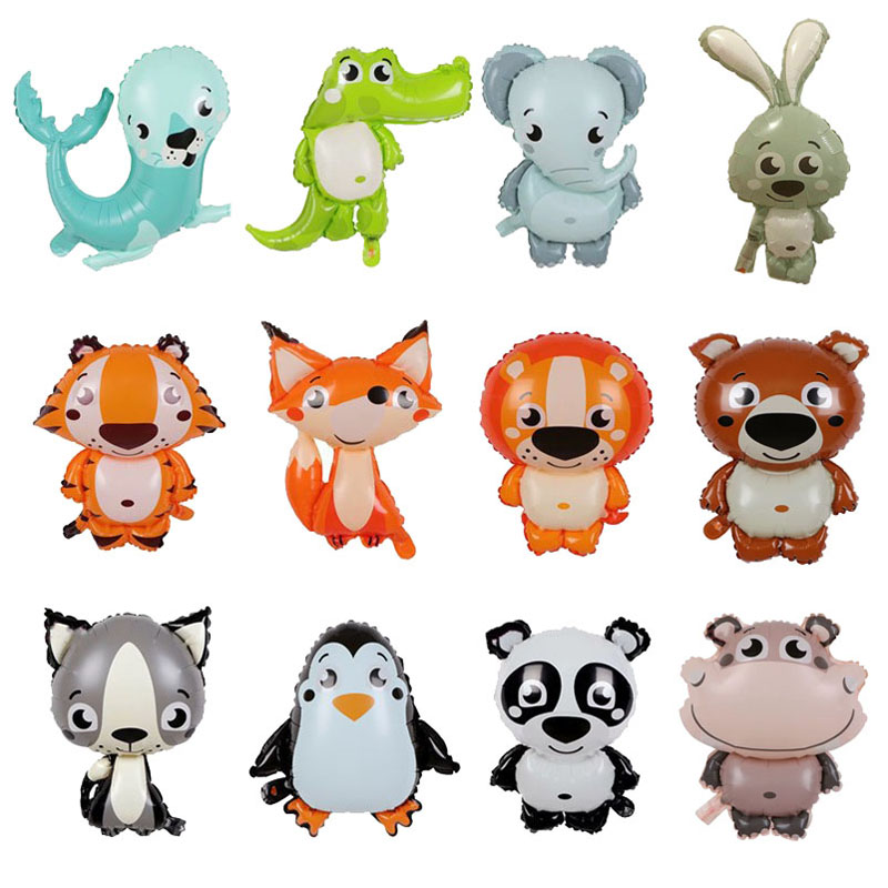 Balloon Market Cartoon Animal Decorative Balloons 50 Pieces/Lot Aluminium Foil Baby Toy Balloon Kids Birthday Party Decorations-image-618683356