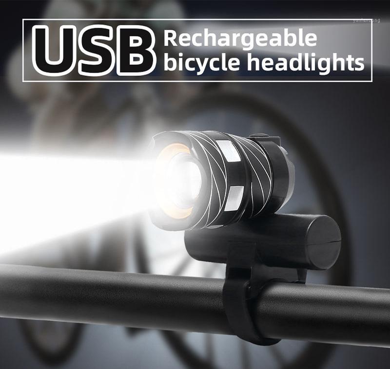 

Bicycle Headlight Motorcycle Headlight Mountain Bike Night Riding Glare USB Charging Front Lamp Long Shot Accessories1