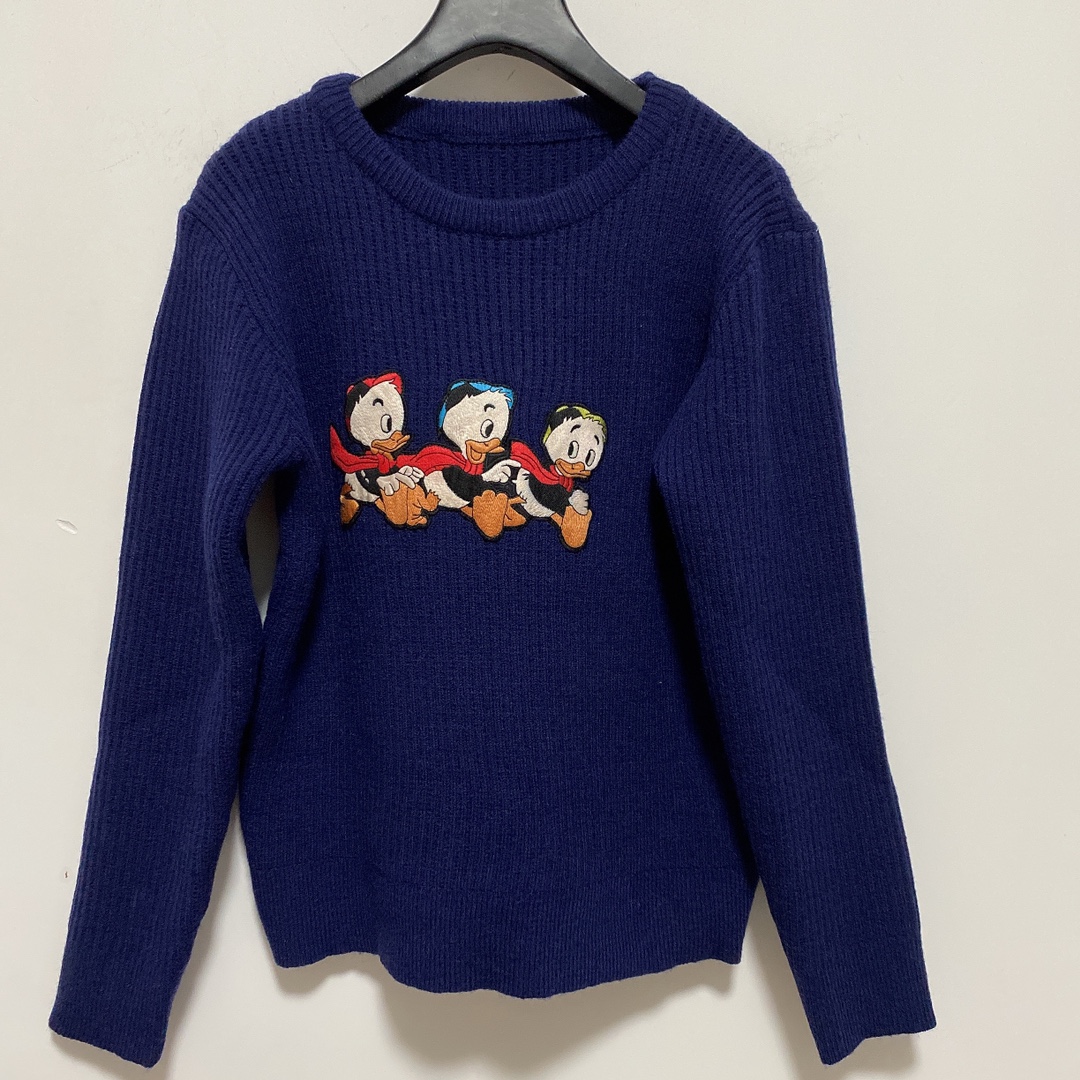 

2020 Milan Runway Sweater O Neck Long Sleeve Women' Sweaters High End Jacquard Pullover Women Designer Sweater 1216-10, Blue