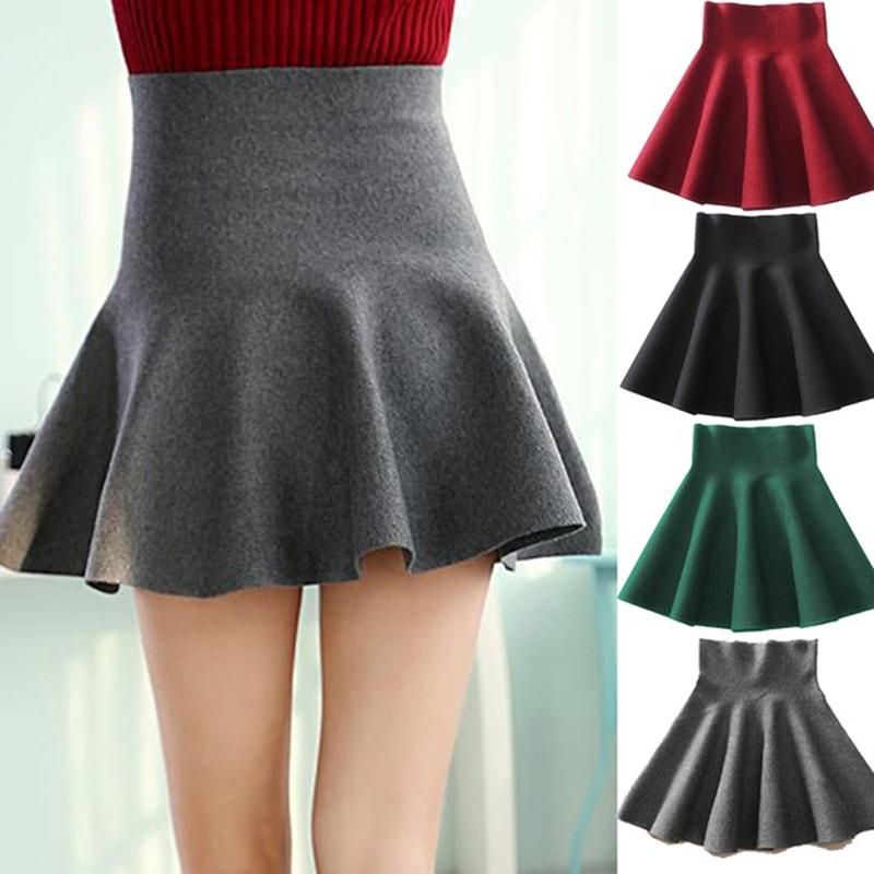 

2020 Autumn Fashion female mini Skirt sexy Skirt for Girl lady Korean Short Skater Women Clothing Bottoms Red Black