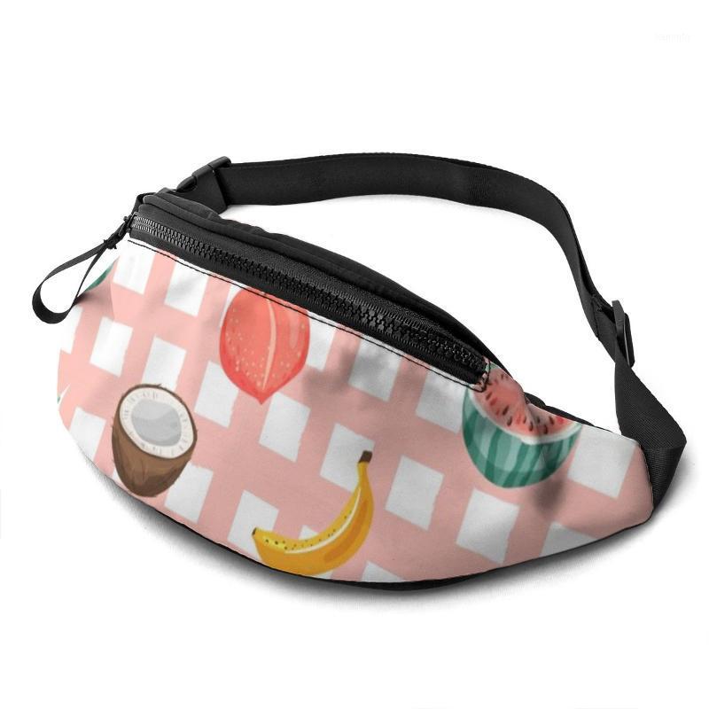 

NOISYDESIGNS Waist Bag Women 2021 New Canvas Leisure Pack For Girls Pineapple fruit Bum Bag Packs Fashion Chest Bags Belt1, Sky blue