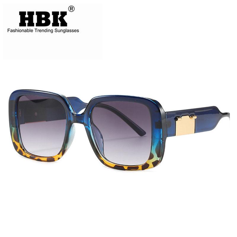 

Sunglasses HBK Oversized Square Vintage Designer Women 2021 Fashion Sun Glasses Green Shades Men Male Female UV400