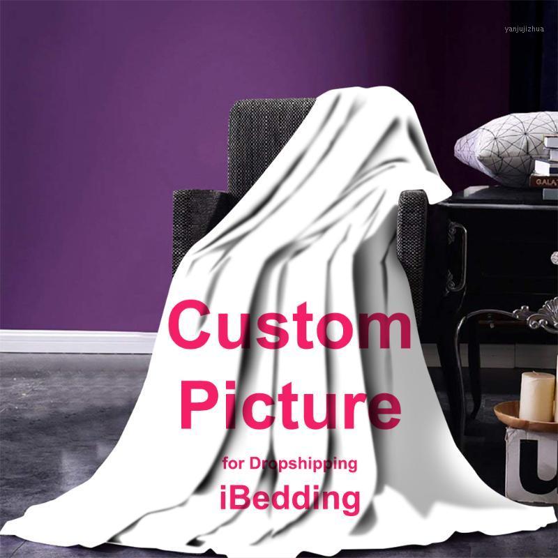 

Custom Fleece Throw Blanket Print on Demand Flannel Blankets for Sofa Customized DIY Dropshipping1