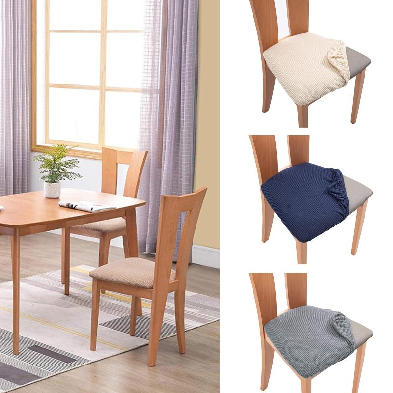 

Jacquard Pineapple Plaid Dining Room Chair Seat Covers Removable Washable Anti-Dust Elastic Cushion Slipcovers Decor