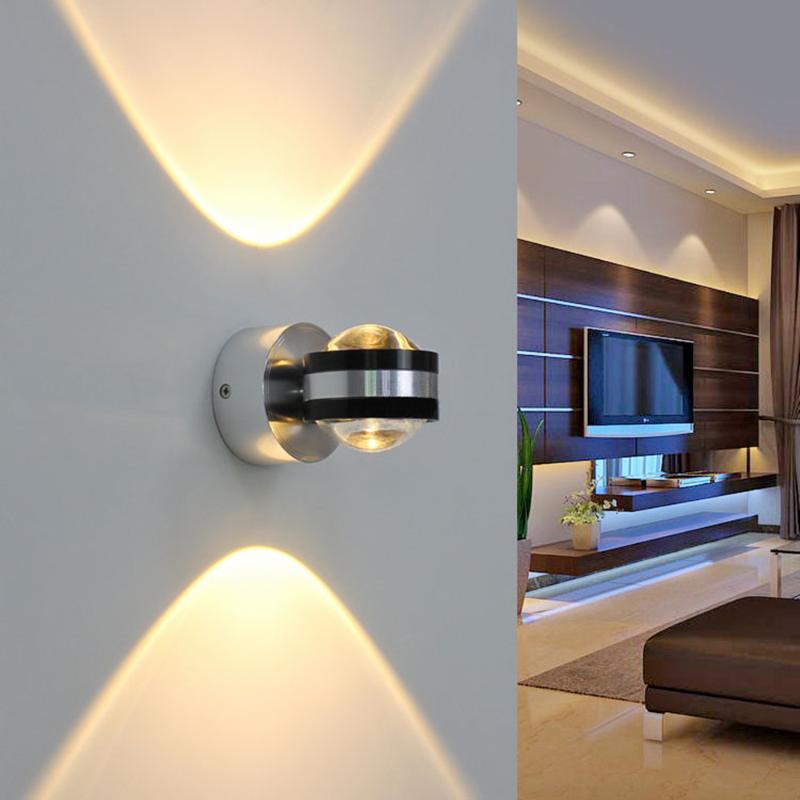 

DBF] 3W 6W UP and Down Wall Light AC85-265V LED Wall Sconce For Living Room Bedroom Background Corridor Aside Lamp