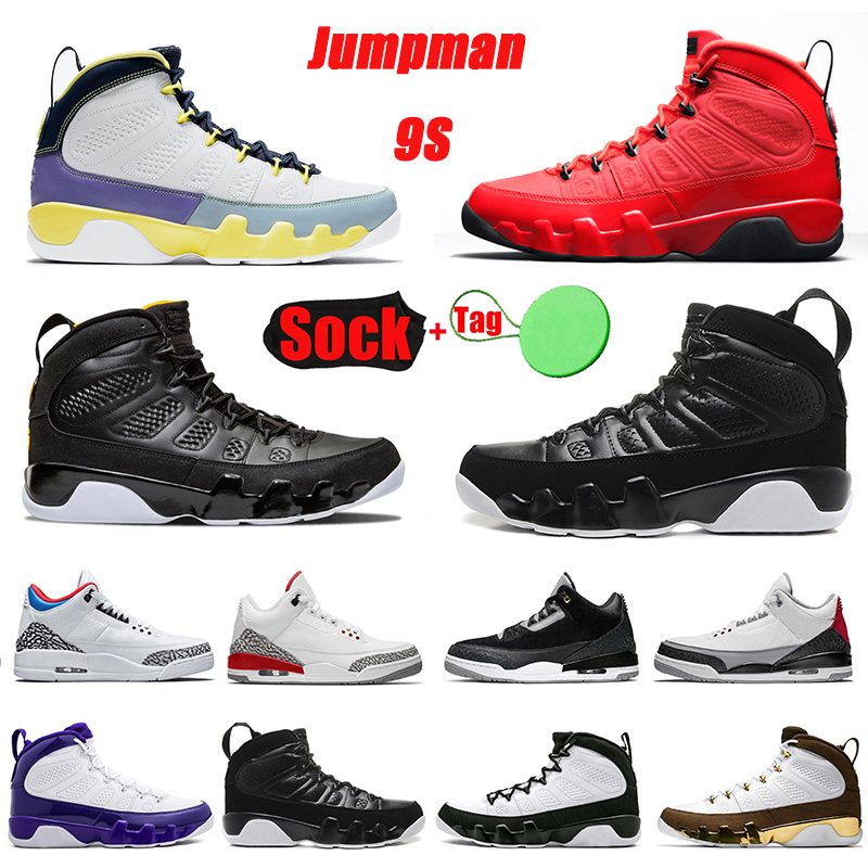 

Jumpman 9 9s mens basketball shoes sneakers Black Racer white The Spirit Photo space jam high University Blue world Chile JBC space men outdoor trainers sports shoe, Pay for box