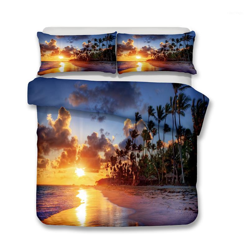 

Seaside Sunset Landscape Series Bedding Set Bedroom Decor 1pc Duvet Cover with Pillowcases No Comforter /Full/Queen/King1