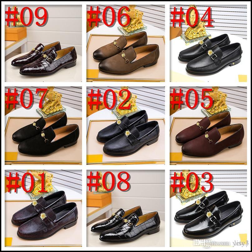 

MEN DRESS SHOES Pionted Toe Patent LEATHER SHOES Red Black LUXURY DRESS Wedding SHOES 19ss Spring MEN's Flats Oxfords For Suits Party