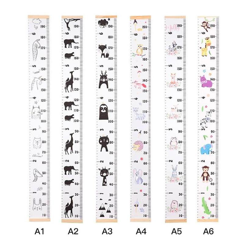 

Props Wooden Canvas Detachable Growth Height Chart Size: 2mx21cm For Bedroom Home Decoration Sticker Decorative Child Kids