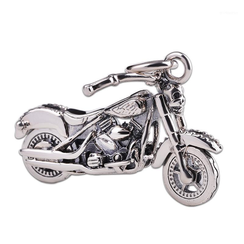 

65cm 100% Real Pure 925 Sterling Silver Necklace 2.5MM Chain Men And Women Gift Thai silver long Motorcycle Pendant necklace1