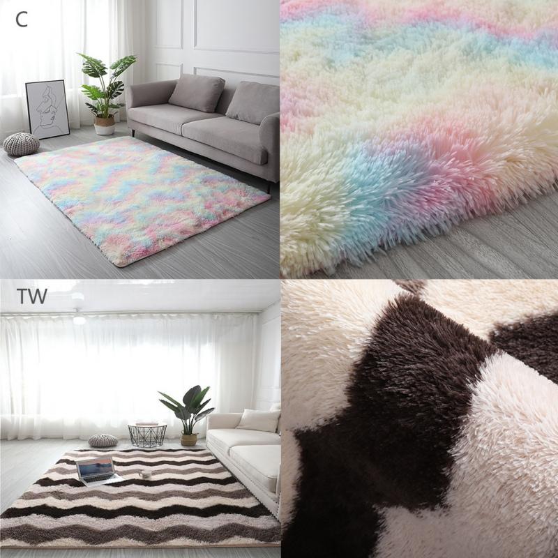 

Fluffy Bedroom Rugs Shaggy Geometric Design Area Rug For Girls Baby Room Kids Living Room Home Decor Floor Carpet, C 120cm 160cm