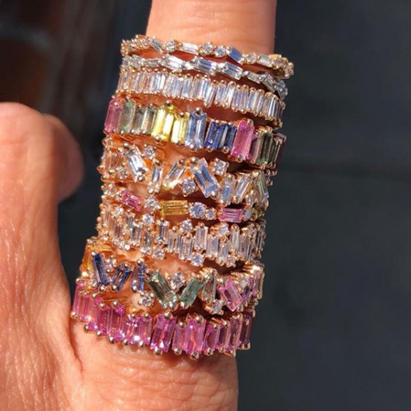 

Thin T Ring Brand Engagement Handmade Cz Rings For Women Fashion Finger Accessories Anel Wedding CRP252E