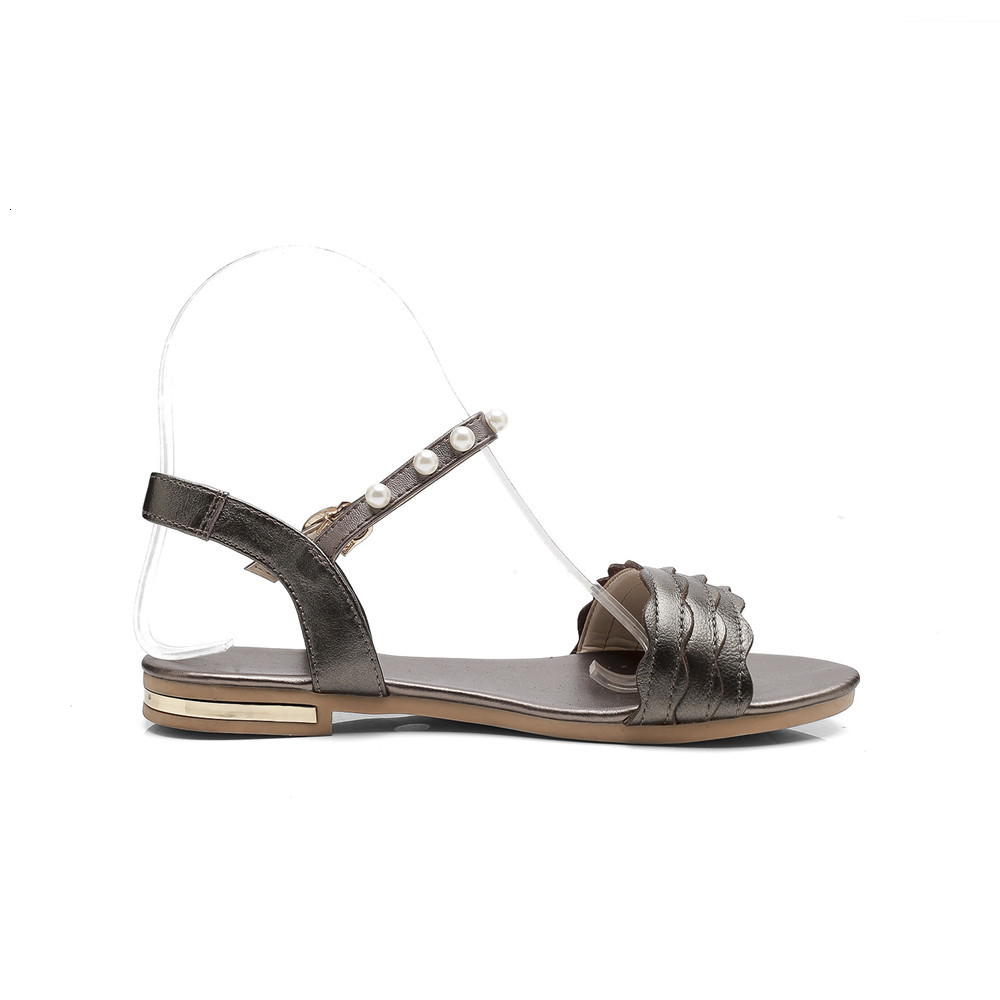 

2021 New 33-46 Size Genuine Superior Quality Simple Ladies Sandals Women Shoes 0IK6, Black