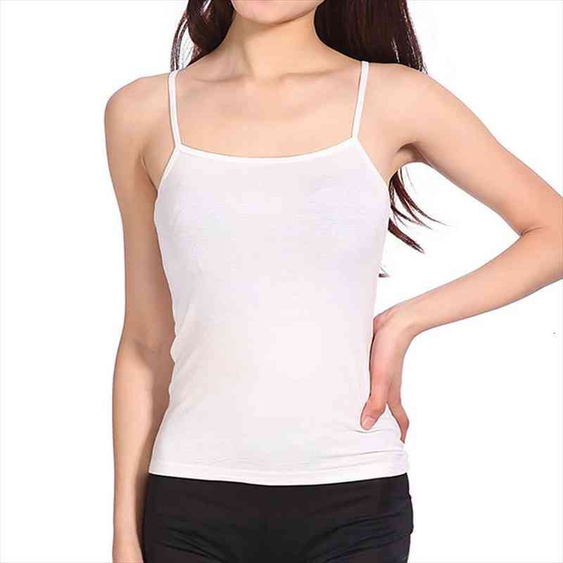 

Women Sexy Top Elastic Backlesstank Top Spaghetti Strap Halter Comfortable Camisetas Mujer Womens Crop Tops, White