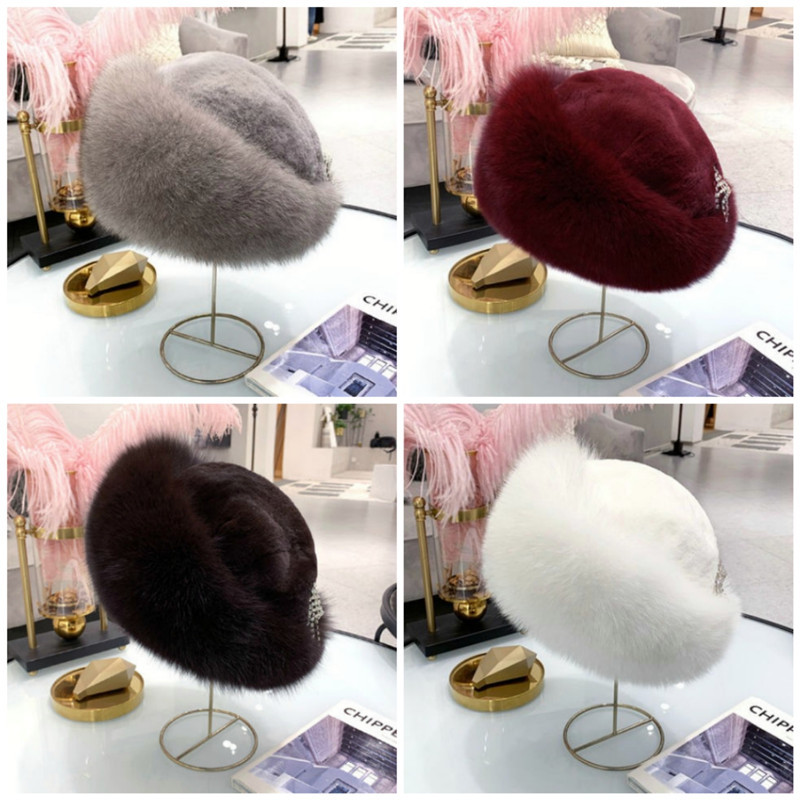 

Chapu, boina inverno feminino, pele raposa, mongol abobadado, gorro de neve russo, chapu quente engrossado, As shown in figure