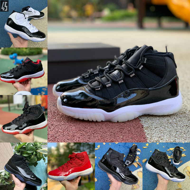 

New Jubilee Pantone Bred 11 11s Basketball Shoes Cap And Gown Space Jam Gamma Blue Easter Concord 45 Low Columbia White Red Sneakers, M3025