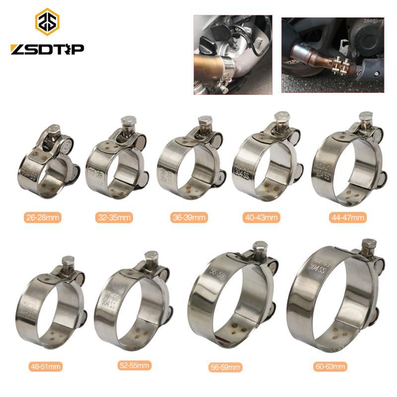 

ZSDTRP Motorcycle Stainless Steel 304 Single Exhaust Pipe Clamp Tube 26-63mm Exhaust Clamp Clip For Slip-on Type Muffler1