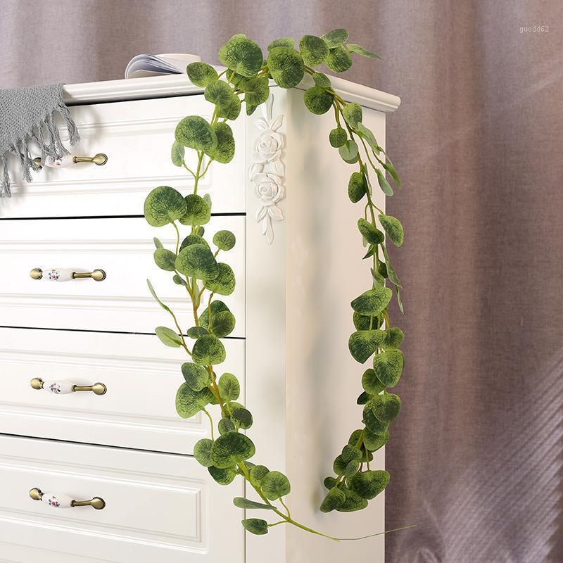 

Lan Kwai Fong Artificial Plant Encryption Eucalyptus Leaves Rattan round Leaf Money Leaf Ivy Simulation Rattan1, As pic