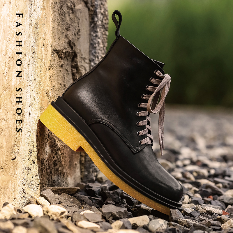 

2021 Women's Shoes Plus Side Shorter British Knight's Cross Platform Boots 4H4O, Black-autumn