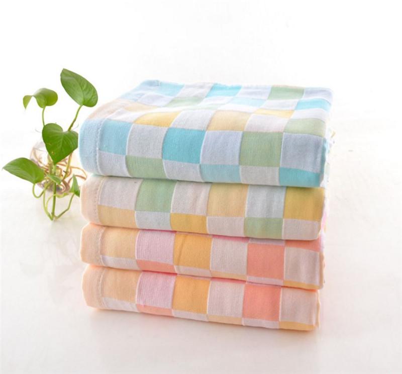 

2 Layers Cotton Gauze blanket 100% Cotton Yarn Dyed jacquard color  blanket 200 g weight 10 pieces small wholeasle