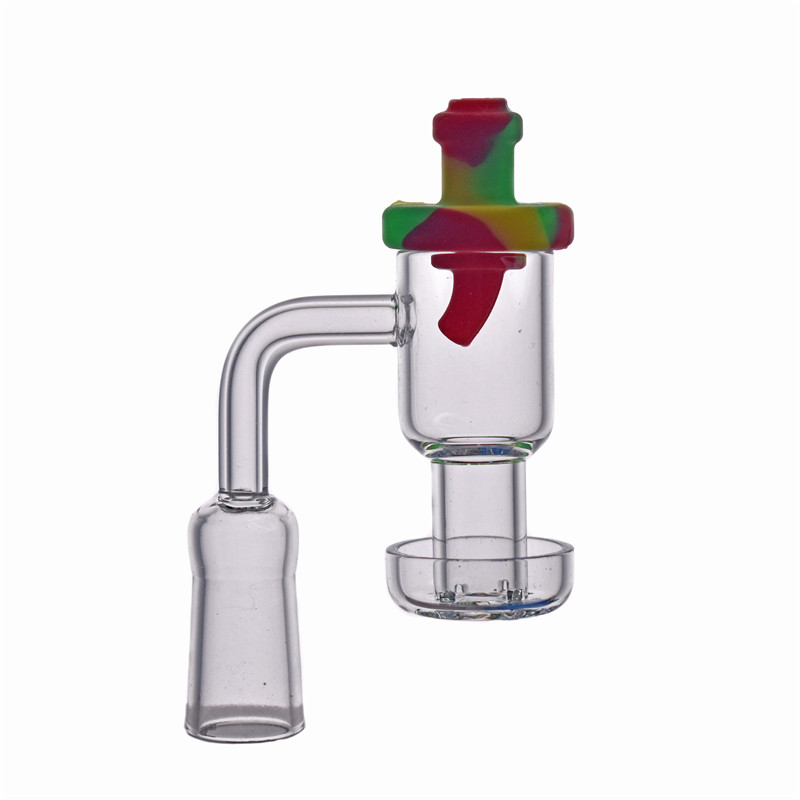 

Thick 10mm 14mm 18mm male female Terp Vacuum Quartz Banger nail for dab oil rig Terp Slurper Banger Domeless Nail with silicone Carb Cap