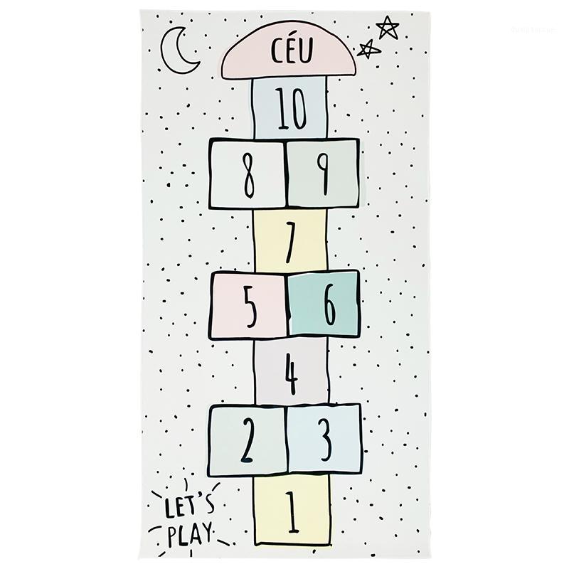 

Child Interest Land Pad Hopscotch Children Room Game Blanket Crawl Pad Northern Europe Wind Home Furnishing Decorate1, White