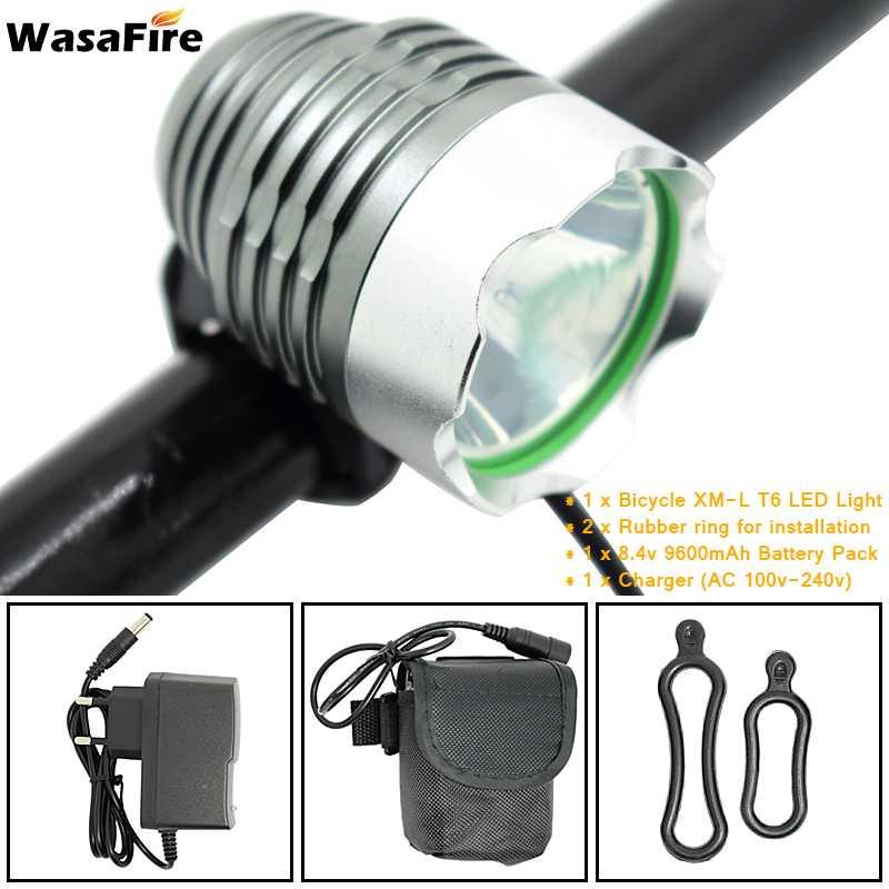 

Waterproof XM-L T6 LED Bicycle Front Light Lamp Headlight 1800lm Cycling Headlamp + 18650 Battery Pack + Charger Headband