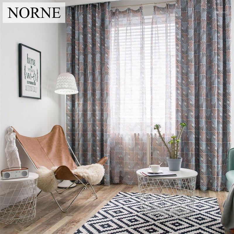 

NORNE Modern Geometric Pattern Window Treatment Blackout Curtains for Bedroom Living Room Kitchen Door Blinds Curtain Drapes1, Sheer curtains