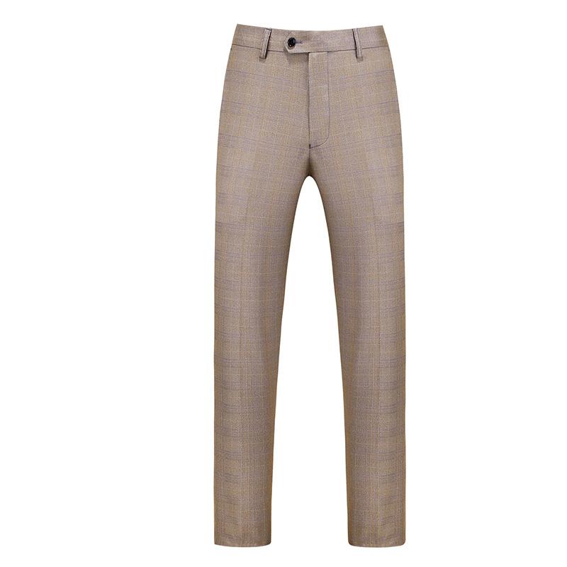 

Size 6XL 2021 Boutique Fashion Lattice Lightweight Mens Casual Business Suit Pants Slim Groom Wedding Dress Formal Male Trousers, Blue