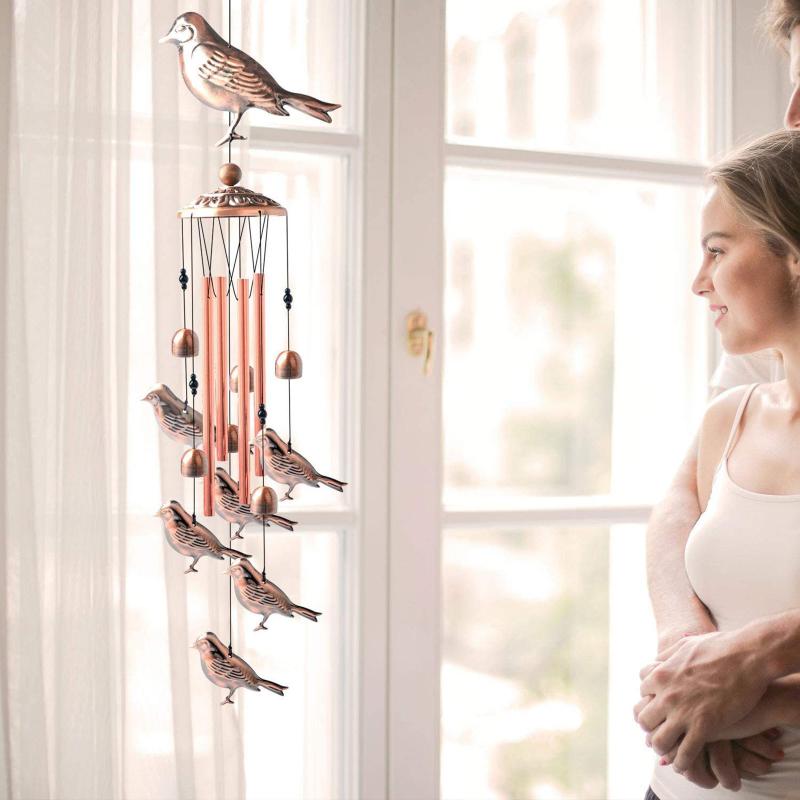 

Window Balcony Retro Metal Wind Chime Pendant Decor Wind Chimes Yard Home Wall Hanging Ornament For Outdoor Garden Yard Decor