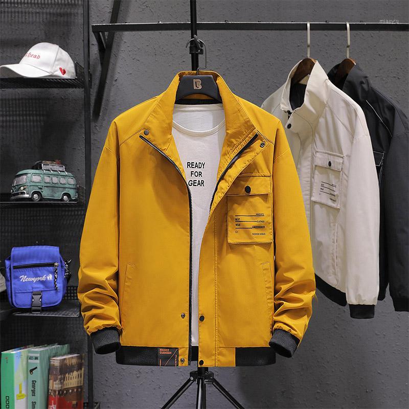 

Men's Jackets 2021 Arrival Autumn Spring Outerwear Men Fashion Handsome Jacket Young Casual Jacket1, Yellow
