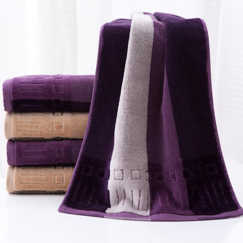 

32-strand cotton towel, dark men's face towel, customized advertising logo, gift towel