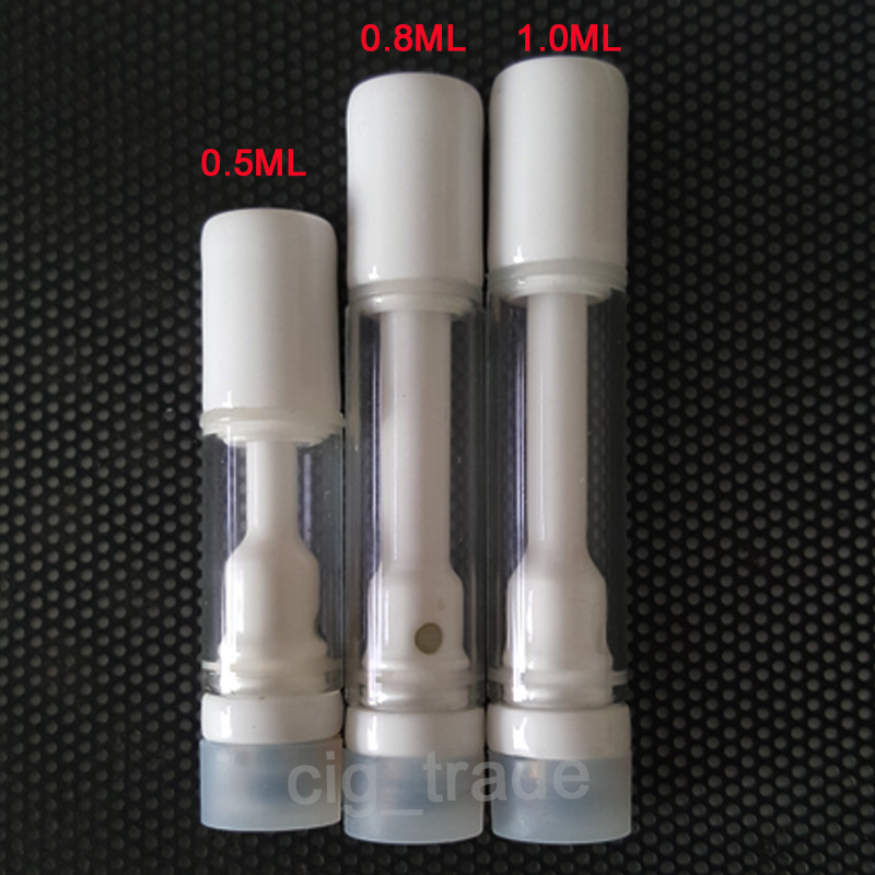 

Full Ceramic Vape Cartridges 0.5ml 0.8ml 1.0ml Vaporizers screw on Vape Carts 510 Thread Cartridges for Thick Oil Custom Made Cartridges