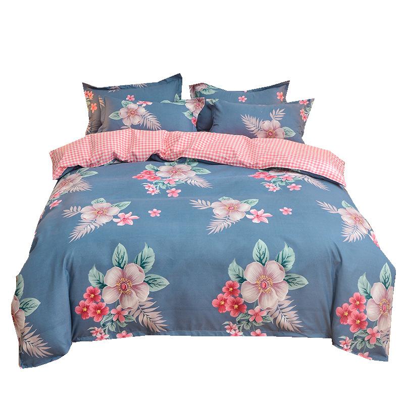 

Hot Four-Piece Bedding Set Cotton&Polyester High-Quality Brushed Printed Warmth Smooth And Soft Sheet Quilt Cover Pillowcases, S2328