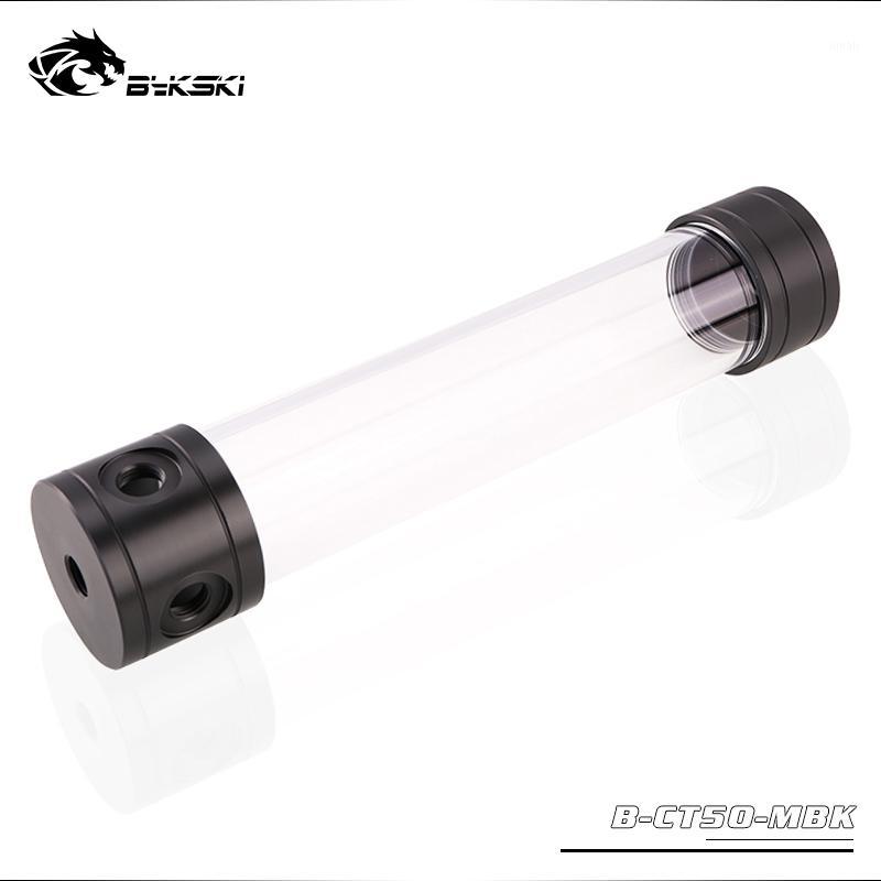 

BYKSKI Length 260mm X 50mm Diameter POM Cylindrical Water-Cooled Tank G1/4 Acrylic Water Coolant Cooling Reservoir1