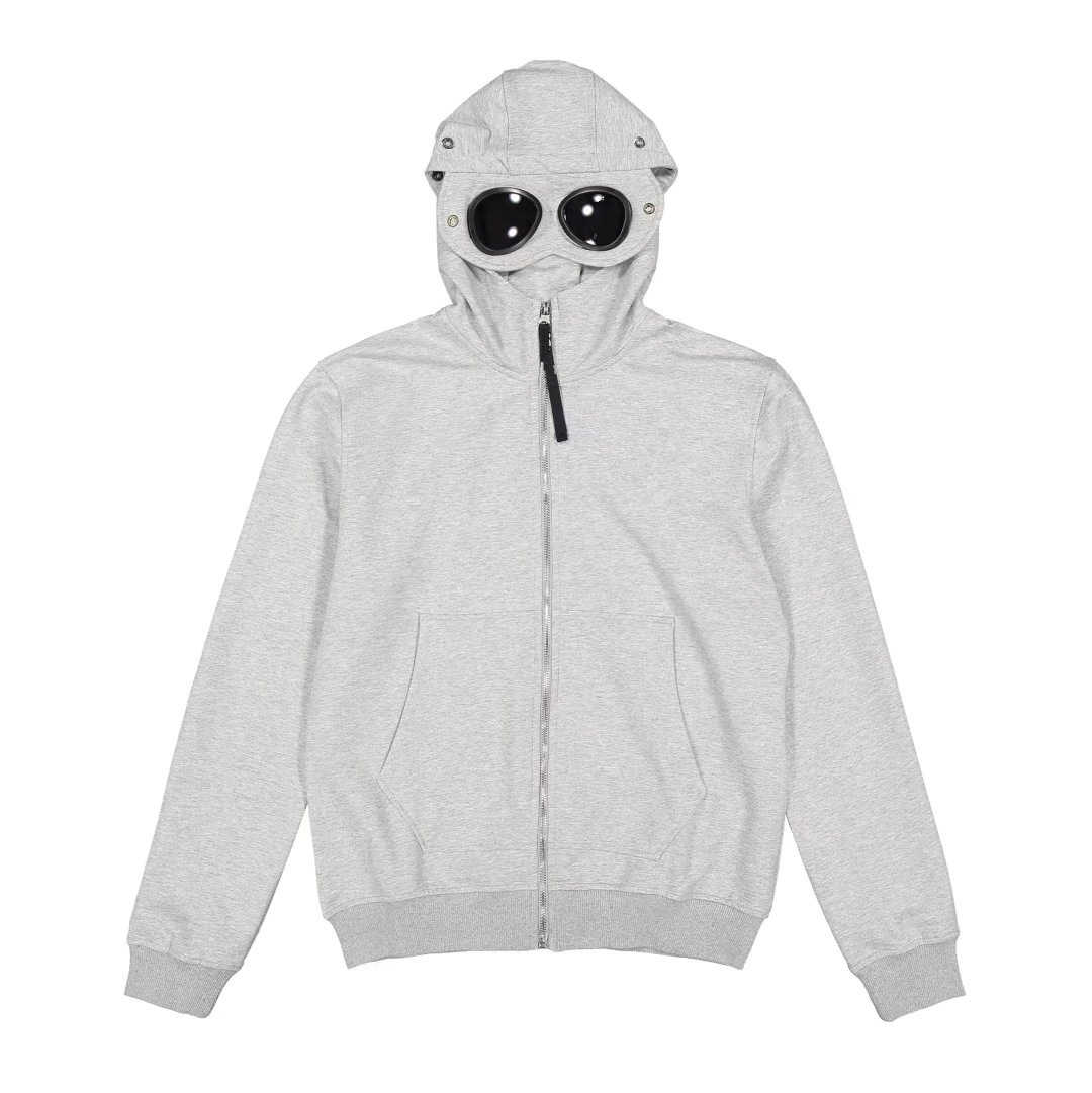 

Sweatshirts Pure Euro-American Simple Personality Trend Sanitary Clothes Jacket Hat Glasses zipper Hoodie mens Hoodies, Gray