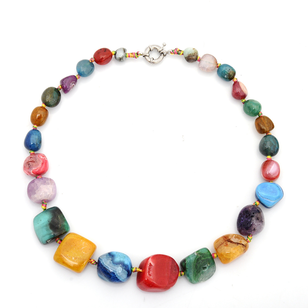 

Wholesale Natural Stones Agate Shizai Stone Necklace Original Stone Crystal Pendant Necklaces On Sale