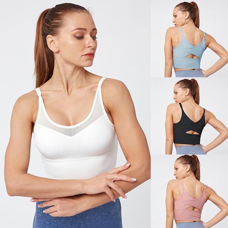 

Women Fitness Yoga Bras Seamless Bustier Bra Leisure Sports Bra Sports Top Shape Bustier Top Strap for Gym Jogging1, Pink