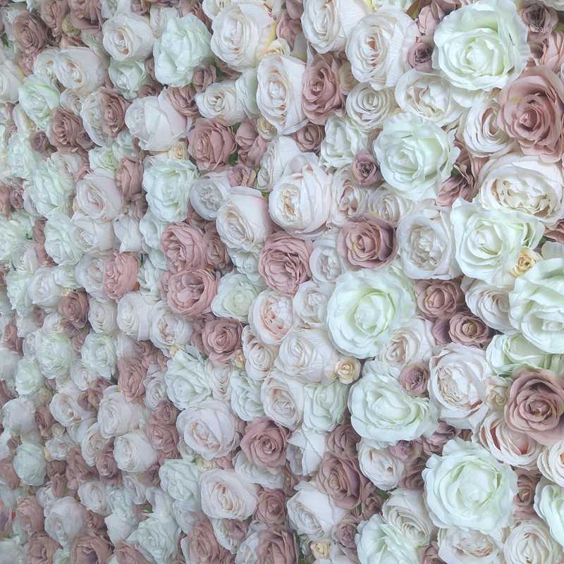 

SPR Free Shipping blush white flower wall wedding backdrop artificial flower table runner and centerpiece decorativ floral1, 2pcs 40cm half ball