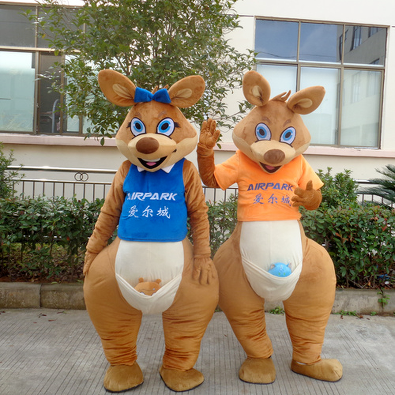 Mascot CostumesHalloween Cartoon Cute Kangaroo Mascot Costume Party Game Dress Carnival-image-747525225