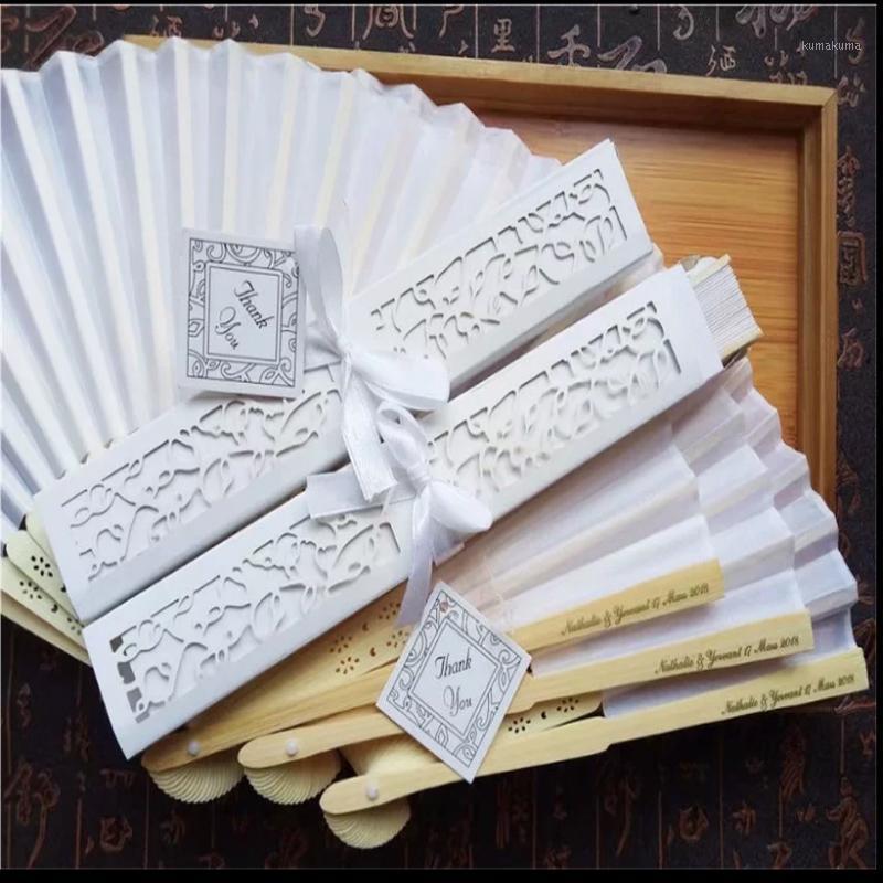 

200pcs/lot Customized Printing Hand Fans Spun Silk Wedding Fans +Laser-Cut Gift Box Wedding Gifts1