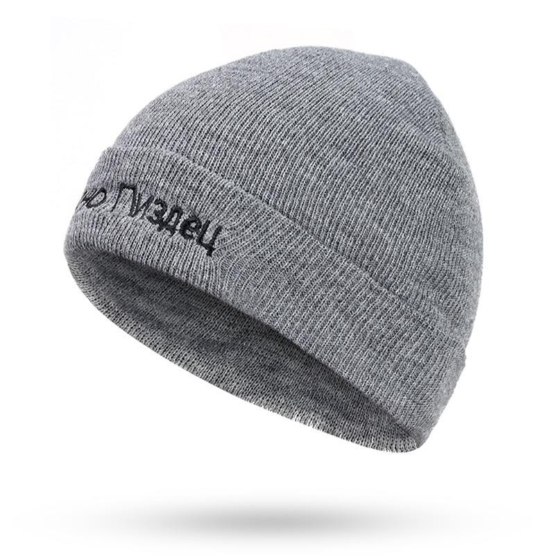 

New Unisex Hat Russian letters Warm Casual Beanies For Men Women Hip-hop Knitted Winter Hat Ski Beanie Female Cap