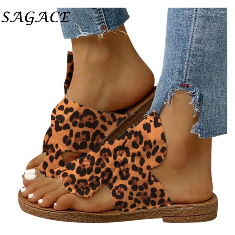 

Sagace Home Slippers Women flat sandals Flock Bowknot Bohemian sandals summer slippers women rubber beach Casual shoes1, Red
